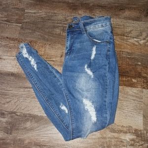 Mid rise skinny ankle jeans